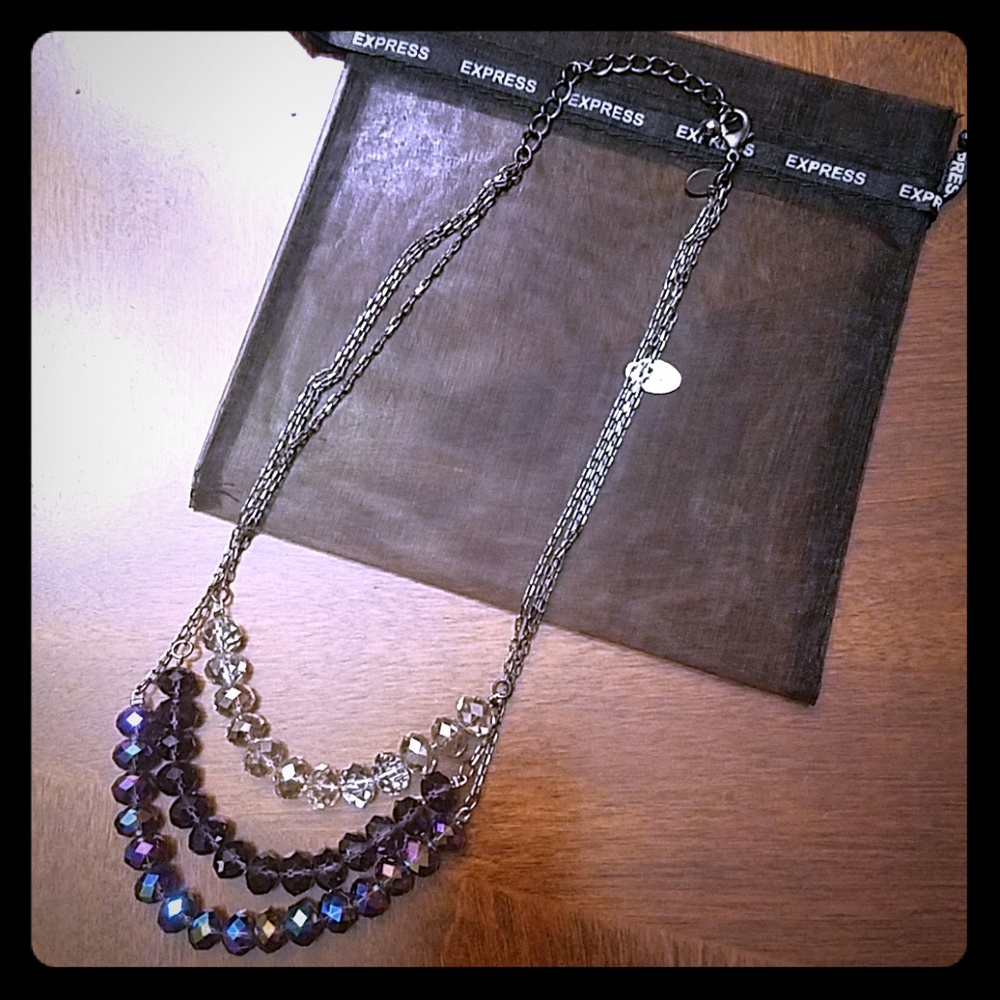 Express layered purple necklace